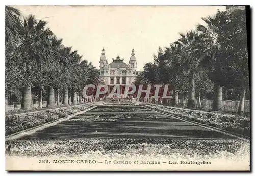 Cartes postales Monte Carlo Le Casino et Jardins Les Boulingrins