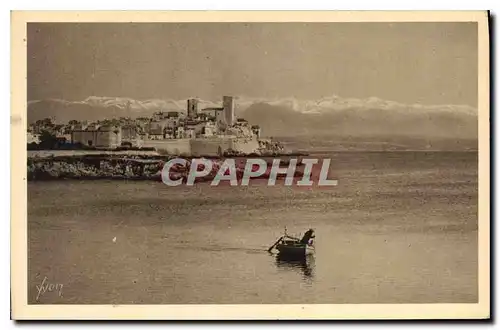 Ansichtskarte AK La Douce France Cote d'Azur Antibes Alpes Maritimes Les Remparts et la Chaine des Alpes