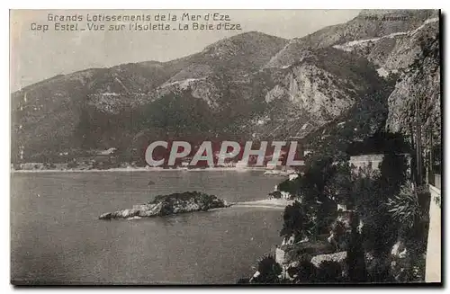 Cartes postales Grands Latissements de la Mer d'Eze Cap Estel Vue sur l'Isoletta La Baie d'Eze