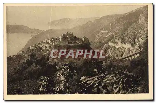 Ansichtskarte AK La Douce France Cote d'Azur Eze Le Village au soleil Levant