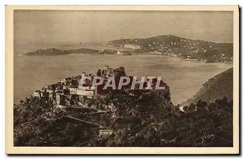 Ansichtskarte AK La Douce France Cote d'Azur Eze AM Vue generale du Village prise de la Route de la Grande Cornic