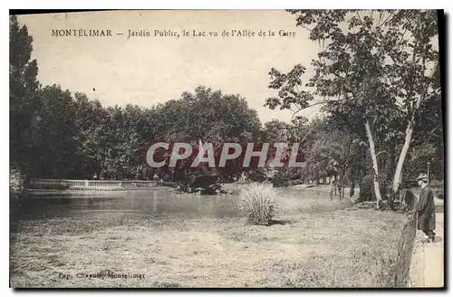 Ansichtskarte AK Montelimar Jardin Public Le Lac vu de l'Allee de la Gare