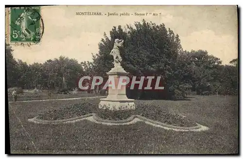 Ansichtskarte AK Montelimar Jardin Public Statue I'Air