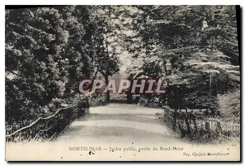 Cartes postales Montelimar Jardin public entree du Rond Point