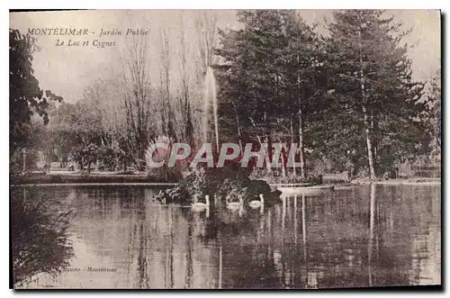 Ansichtskarte AK Montelimar Jardin Public Le Lac et Cygnes