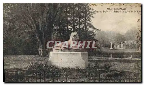 Cartes postales Montelimar Jardin Public Statue le Lion