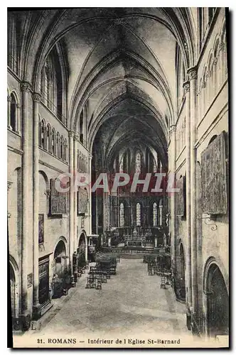Cartes postales Romans Interieur de l'Eglise St Barnard