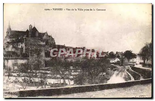 Cartes postales Vannes Vue de la Ville prise de la Garonne