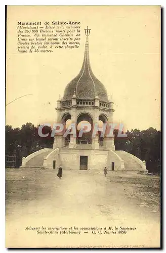 Cartes postales Monument de Sainte Anne Morbihan