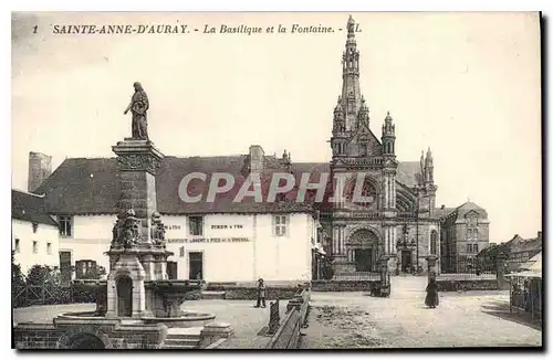 Cartes postales Sainte Anne d'Auray la Basilique et la Fontaine