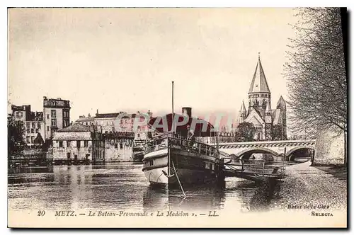 Ansichtskarte AK Metz La Bateau Promenade La Madelon