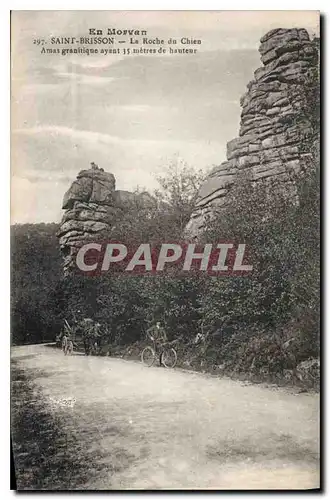 Cartes postales En Morvan Saint Brisson La Roche du Chien Cycle Velo