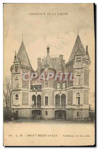 Cartes postales Chateaux de la Nievre Saint Benin d'Azy Chateau vu de cote