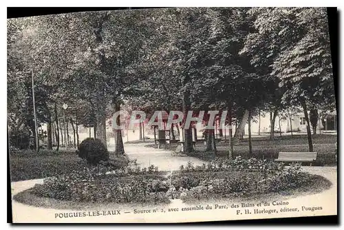 Cartes postales Pougues les Eaux avec asemble du Parc des Bains et du Casino