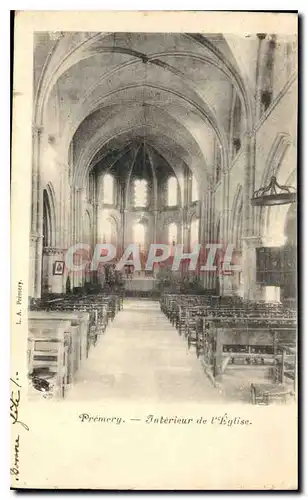 Cartes postales Premery Interieur de l'Eglise