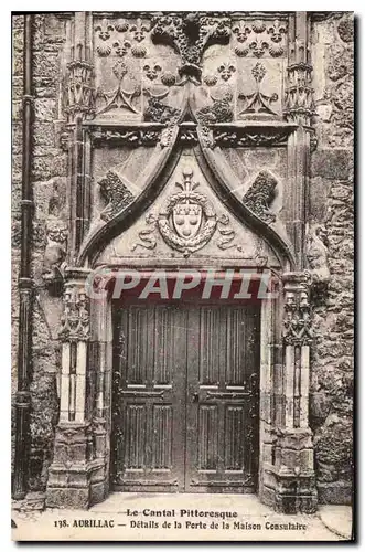 Cartes postales Le Cantal Pittoresque Aurillac Details de la Porte de la Maison Consulaire Serpent