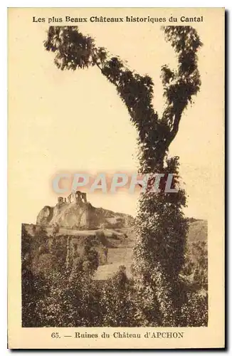 Cartes postales Les plus Beaux Chateaux historique du Cantal Ruines du Chateau d'Apchon