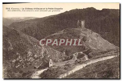 Ansichtskarte AK Cantal Le Chateau d'Alleuze et la Petite Chapelle