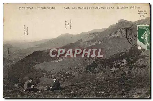 Ansichtskarte AK Le Cantal Pittoresque Les Monts du Cantal vue du Col de Cabre