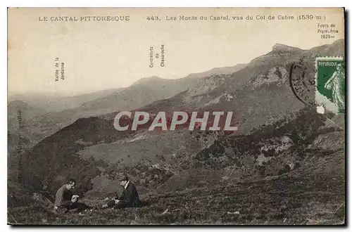 Cartes postales Le Cantal Pittoresque Les Monts du Cantal vue du Col de Cabre