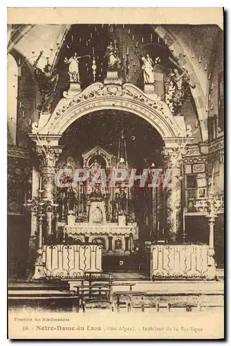 Cartes postales Notre Dame du Laus Hautes Alpes Interieur de la Basilique