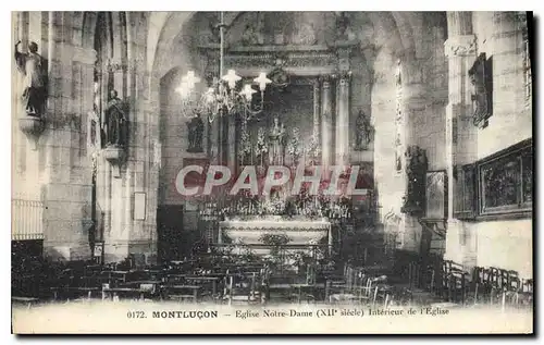 Ansichtskarte AK Montlucon Eglise Notre Dame Interieur de l'Eglise