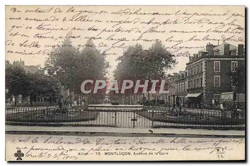 Cartes postales Allier Mountlucon Avenue d la Gare