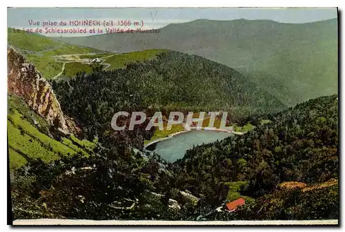 Cartes postales Vue prise du Hohneck Le Lac de Schiessrotried et la Vallee de Munster