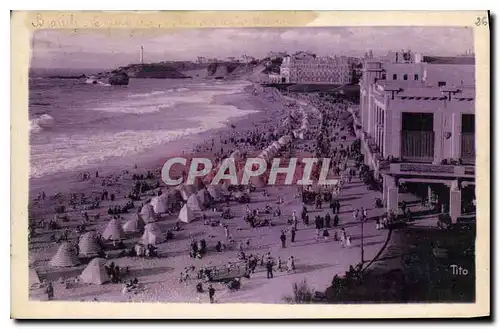 Ansichtskarte AK La Cote Basque Biarritz Vue d'ensemble de la grande plage