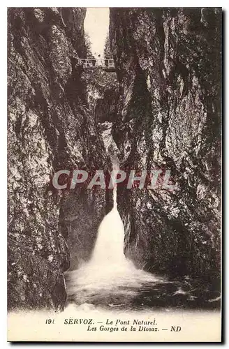 Cartes postales Servoz Le Pont Naturel Les Gorges de la Diosaz