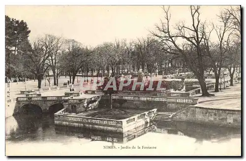 Cartes postales Nimes Jardin de la Fontaine