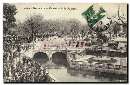 Ansichtskarte AK Nimes Vue generale de la Fontaine