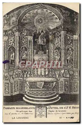 Cartes postales La Louvesc Parfarre pessemblance de l'Autel de s'J E Regis l'Eglise de la Louvesc