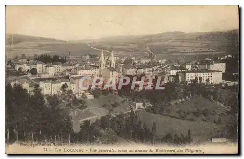 Cartes postales La Louvesc Vue generale prise du dessus du Boulevard des Elegants