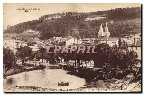 Cartes postales La Louvesc Le Lac de Grand Lieu et la Ville