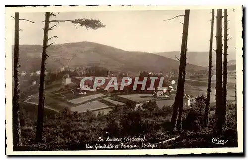 Cartes postales La Louvesc Ardeche Vue generale et Fontaine St Regis