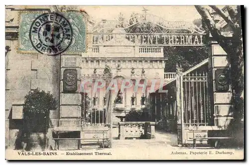 Cartes postales Vals les Bains Etablisement Thermal
