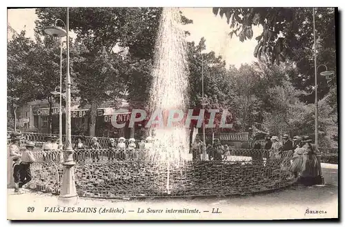 Cartes postales Vals les Bains Ardeche La Source intermittente