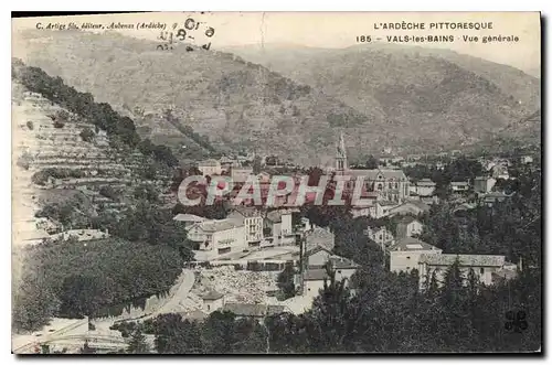 Cartes postales l'Ardeche Pittoresque Vals les Bains Vue generale
