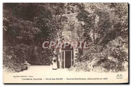 Ansichtskarte AK l'Ardche Illustree Vals les Bains Source Dominique