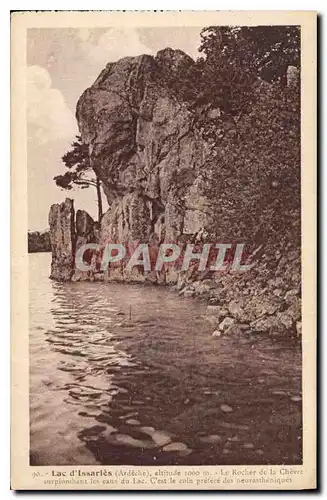 Cartes postales Lac d'Issarles Ardeche Le Rocher de la Chevre