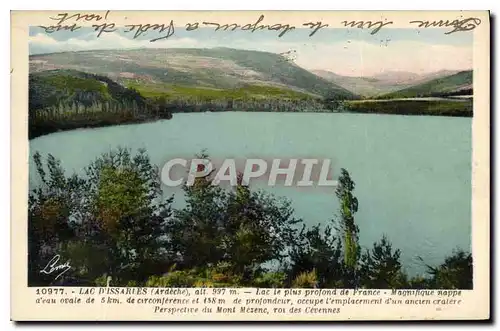 Ansichtskarte AK Lac d'Issarles Ardeche Lac le plus profond de France