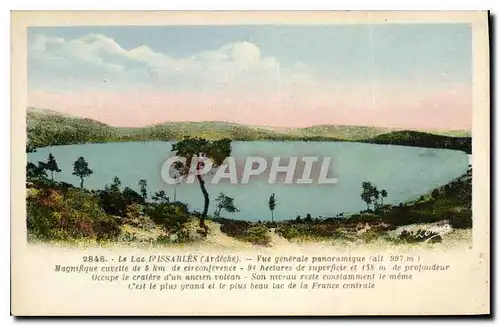 Ansichtskarte AK Le Lac d'Issarles Ardeche Vue generale panoramique