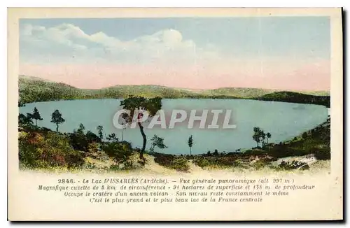 Cartes postales Le Lac d'Issarles Ardeche Vue generale panoramique