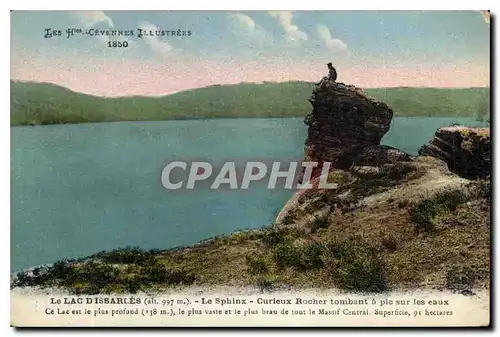 Ansichtskarte AK Les Htes Cevennes Illustree Lac d'Issarles Le Sphinx Curieux Rocher tombans a pic sur les eaux