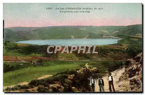 Cartes postales Le Lac d'Issarles Ardeche Vue generale prise de la Sage
