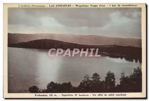 Cartes postales l'Ardeche Pittoresque Lac d'Issarles Magnifique Nappe d'eau