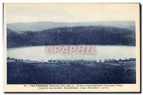 Ansichtskarte AK Lac d'Issarles Ardeche Ce Lac occupe le Cretere d'un ancien Volcan