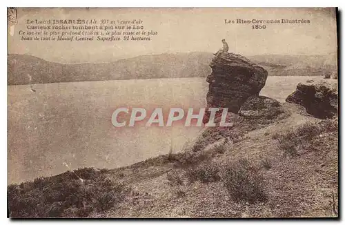 Ansichtskarte AK Les Htes Cevennes Illustrees Lac d'Issarles cure d'air Curieux rocher tombant a pic sur le Lac