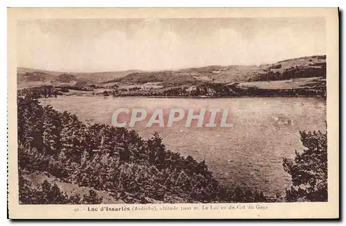 Cartes postales Lac d'Issarles Ardeche Ardeche Le Lac vu du Col du Cage
